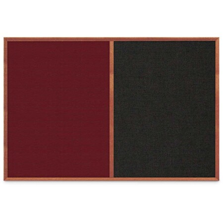 United Visual Products Slim Style Indoor Enclosed Corkboard, 30 UV503SC-GOLD-DRKSPR